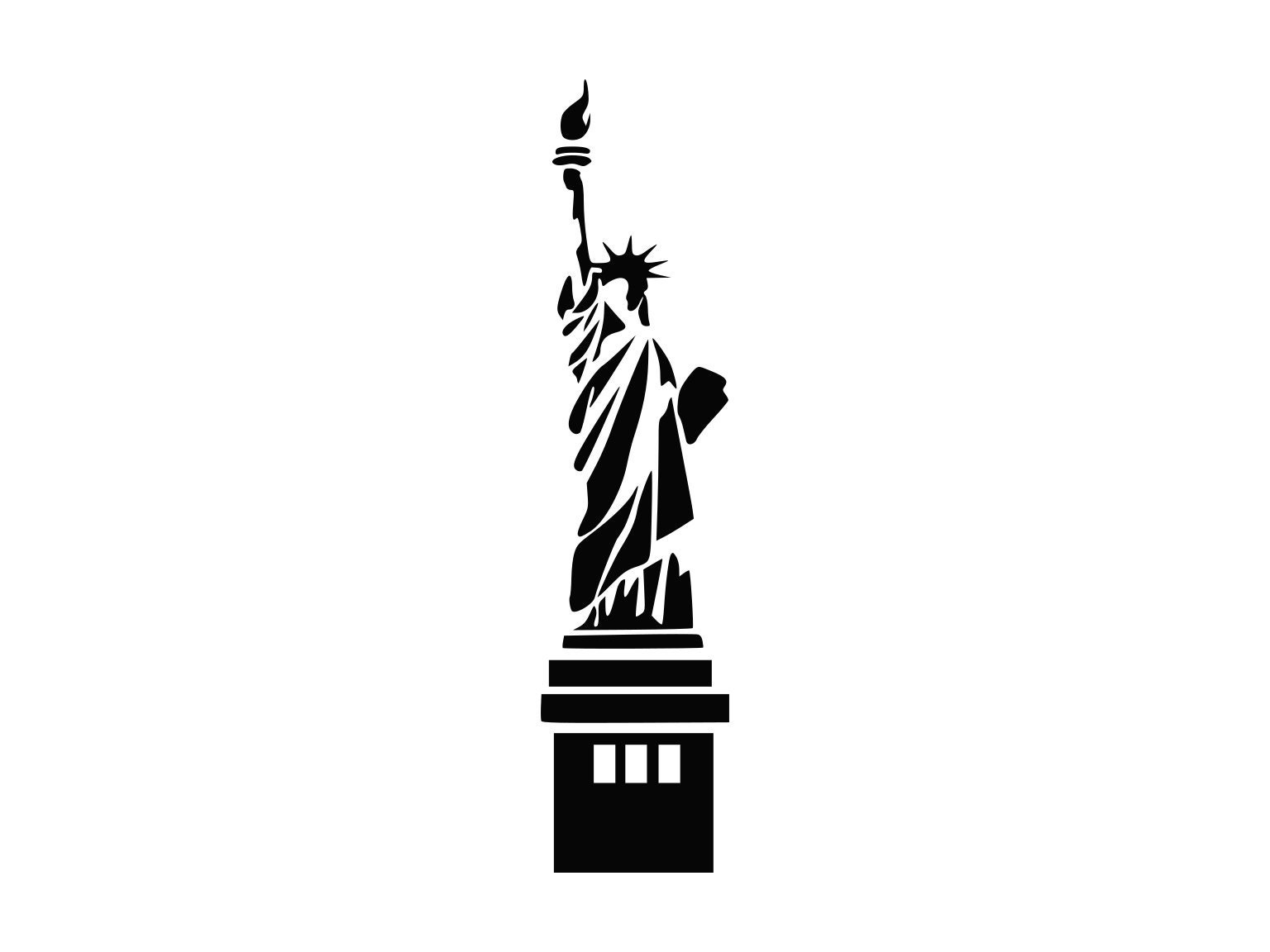 Drawing & Illustration Vinyl Cricut Statue of Liberty SVG AI Vector Car ...
