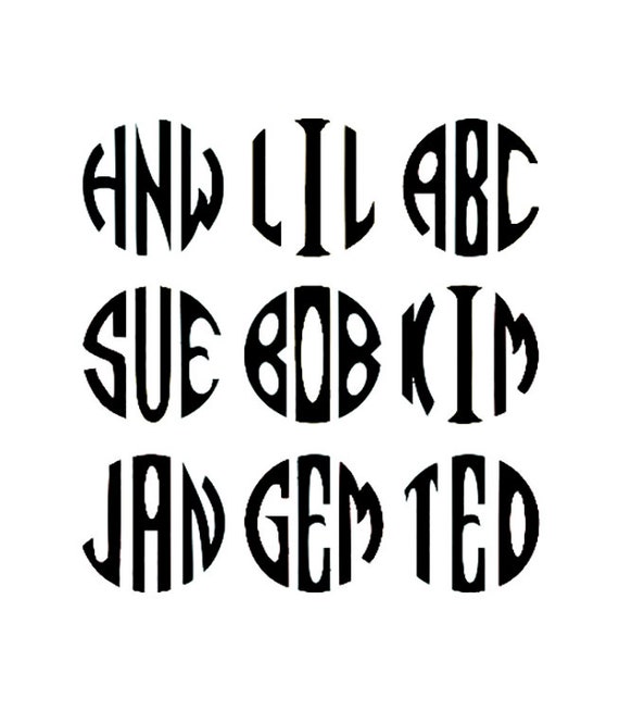 Download Svg Fonts Monogram Svg Circle Monogram Alphabet Svg Font Etsy
