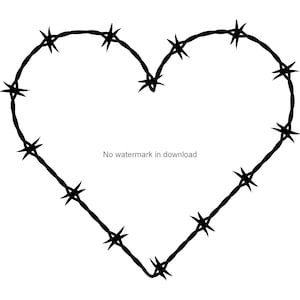 Barbed Wire Heart Png, Barbed Wire Heart Files For Cutting, Barbed Wire Heart Download, Barbed Wire Heart Image Svg