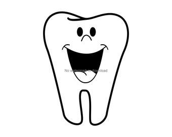 Tooth Image File, Tooth Svg Vector, Tooth Clipart Image, Tooth Clipart, Tooth Cutting Files, Tooth Dxf Cut File