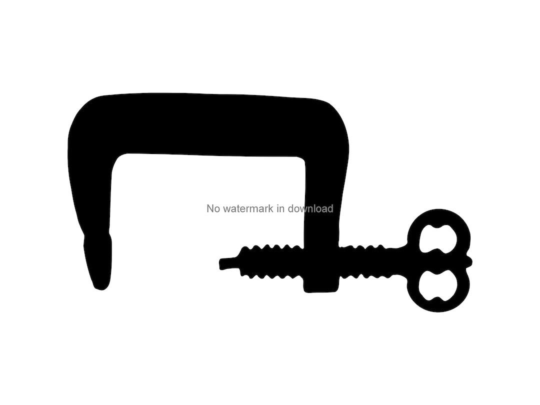 C Clamp Png, C Clamp Cutting File, C Clamp Clipart Image, C Clamp Dxf