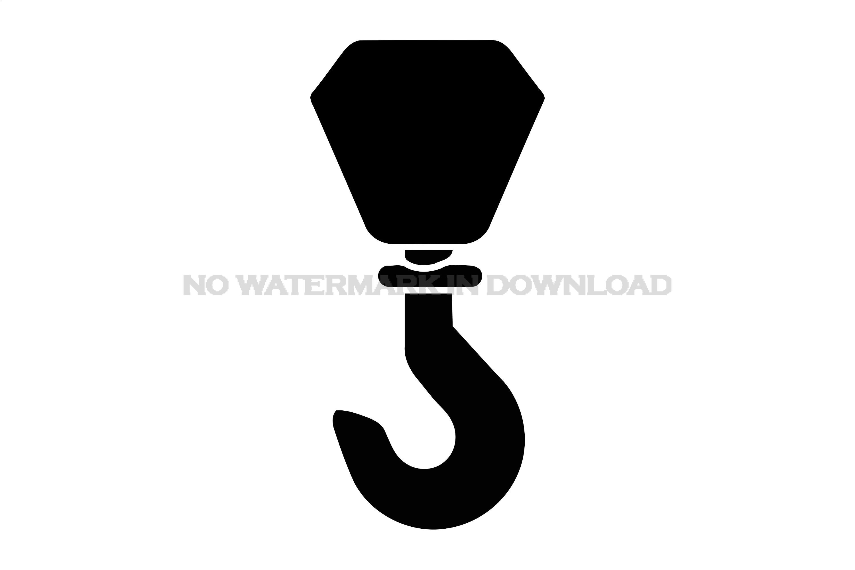 Crane Hook Clipart Image Digita Industrial Vector Svg