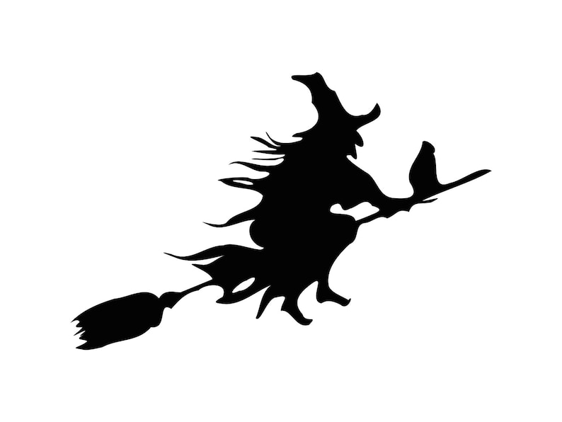 Witch Clipart Svg Halloween Cutting Image Witch Files for - Etsy