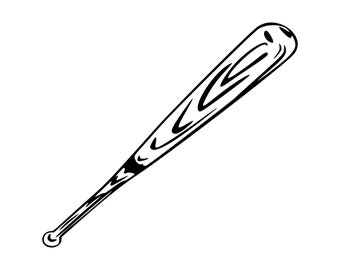Baseball Bat SVG: Clipart Cut File for T-Shirts (Digital Download)