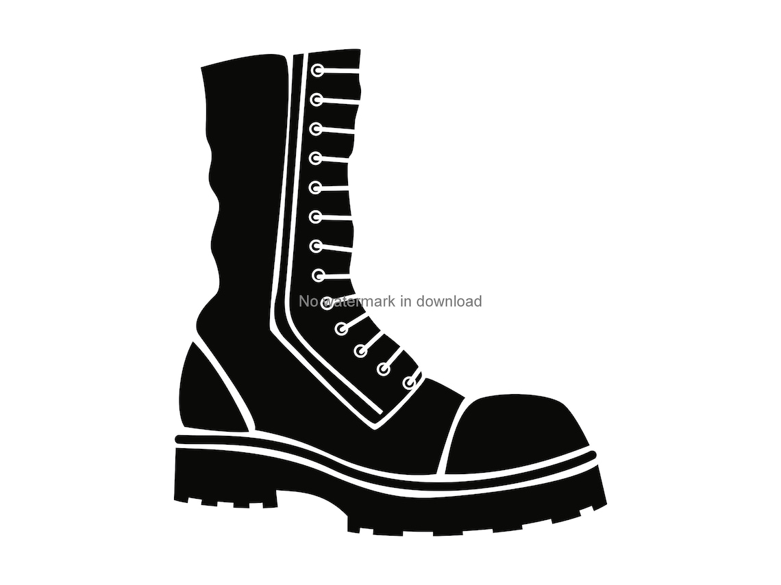 Army Boot Silhouette Files Army Boot Cutting Svg Army Boot - Etsy