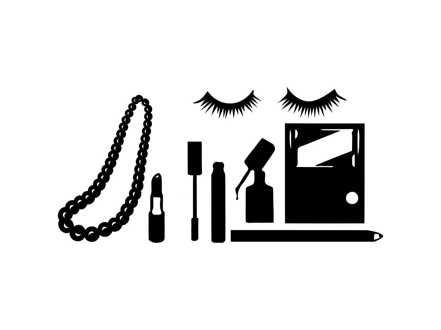 Makeup Clipart Black And White