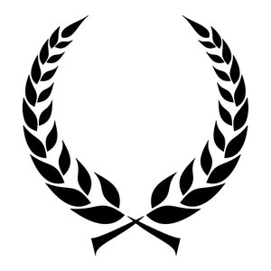 Floral Laurel Wreath SVG Clipart: Leaf Silhouette (Digital Download)