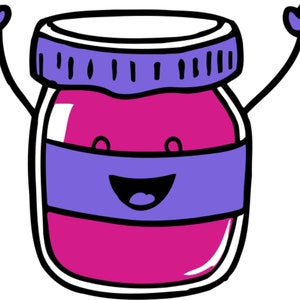 Jelly Jar Jam Jar Clipart Image Download Jelly Guy Cutting File svg dxf png pdf webp Commercial Use Illustration Art