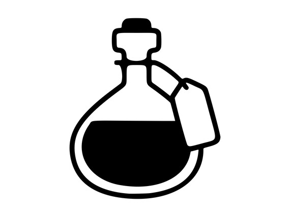 Potion bottle svg cut files bottle silhouette halloween dxf bottle cut