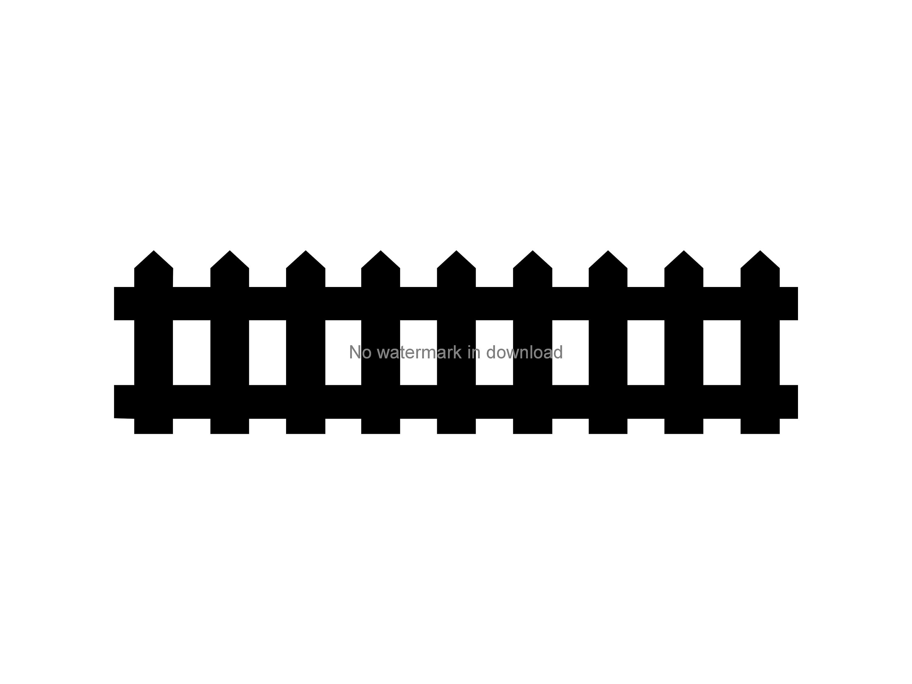 Picket Fence Svg Fence Vector Garden Border Digital Cut Etsy