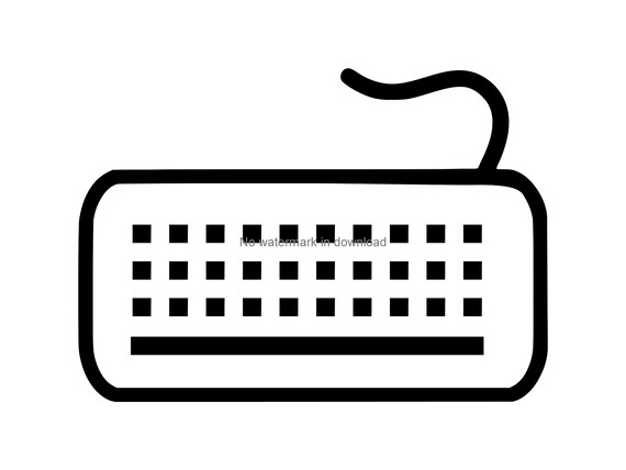 Keyboard Svg Cutting File Keyboard Digital Download Keyboard Etsy