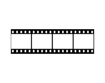 Film Strip Svg: Movie Clipart, Laser Engraving File (Digital Download)