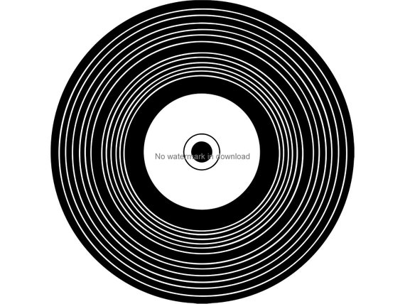 Download Record Svg Vector Files Record Files For Silhouette Record Etsy