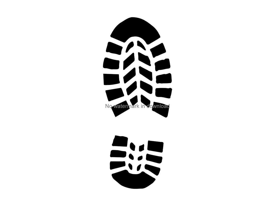 Boot Print Cut Files: SVG PNG DXF Silhouette (digital Download) - Etsy