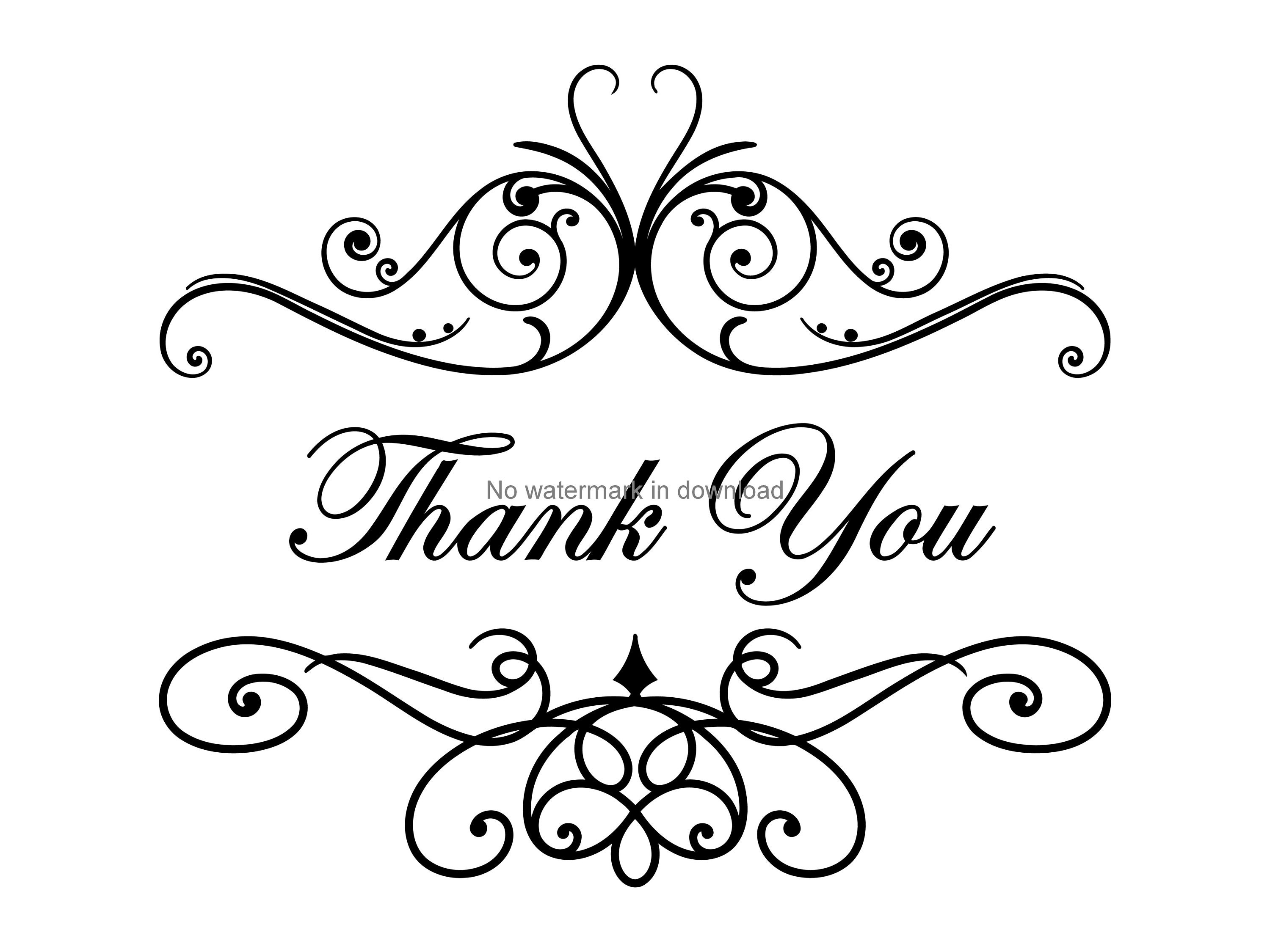 Thank You Cutting Clipart Thank You Svg Cutting Files Thank Etsy