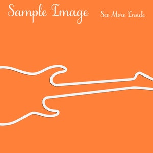 Guitar Outline Printable Clipart, Guitar Outline Image File, Guitar Outline Svg Clipart, Guitar Outline Printable Images