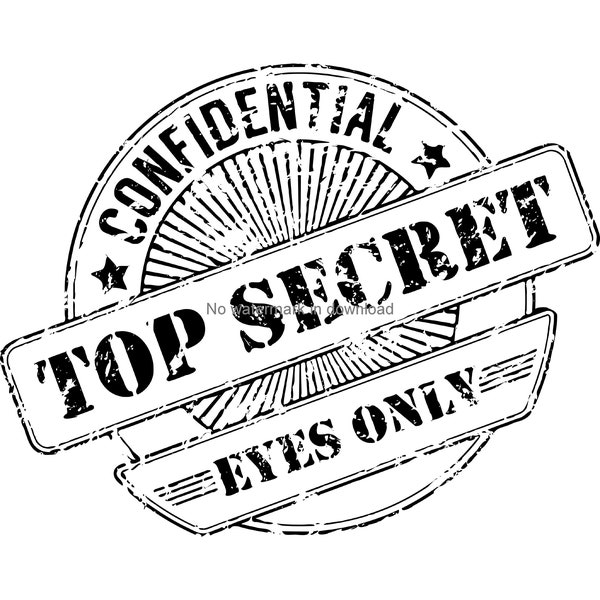 Confidential Svg Spy Svg, Secret Club Clipart Office Cut File Top Secret Sign Confidential Stamp Svg Clip Art dxf