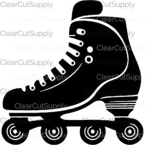 Clipart rolschaatsen: sublimatieontwerp hoge schoen (digitale download)