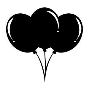 Party Balloons SVG Clipart: Vinyl Cut File (Digital Download)