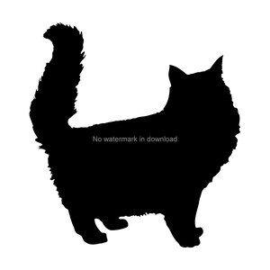 Fluffy Cat Svg Jpg Png, Fluffy Cat Svg Clip Art, Fluffy Cat Digital Cut File, Fluffy Cat Svg Template