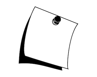 Sticky Note SVG: Memo Clipart, Cutting File (Digital Download)
