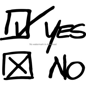 Kontrollkästchen Sofort Download, Ja Nein Kontrollkästchen Svg Plotterdatei, Antwort Kontrollkästchen Svg Design, Umfrage Kontrollkästchen Clipart