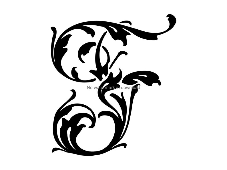 Download Clip Art Single Letter F Svg Ornate Letter F Svg Fancy F Monogram Letter Svg Monogram Letter F F Svg Monogram Font Monogram Svg Art Collectibles