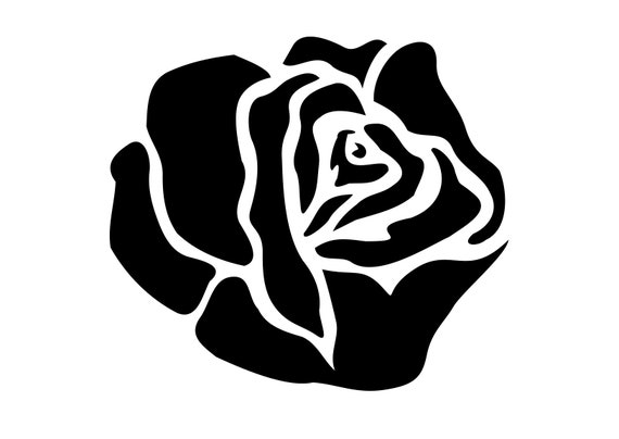 Rose Svg Flower Svg File Flowers Svg Floral Svg Roses Svg Rose Dxf, Rose  Cut File Rose Silhouette Rose Clipart Rose Clip Art Rose Vector