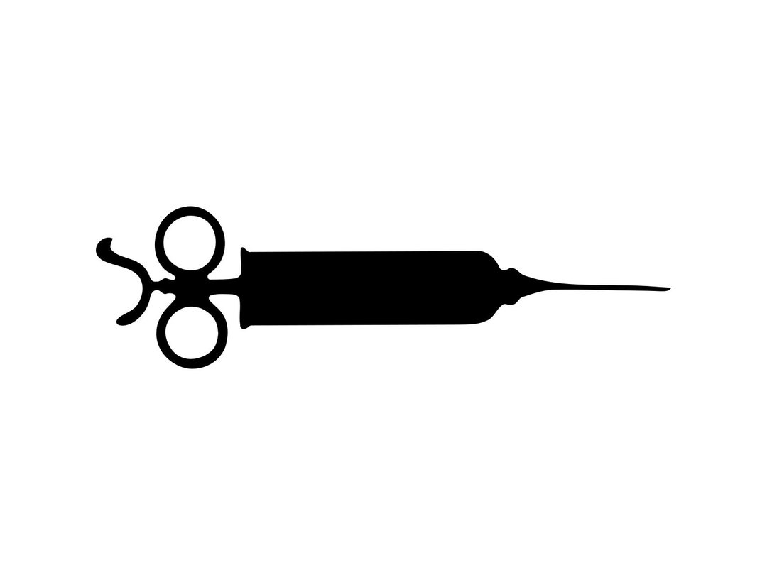 Syringe Svg Nurses Syringe Svg Vintage Syringe Clipart Medical Clip Art Vector Silhouette Cameo