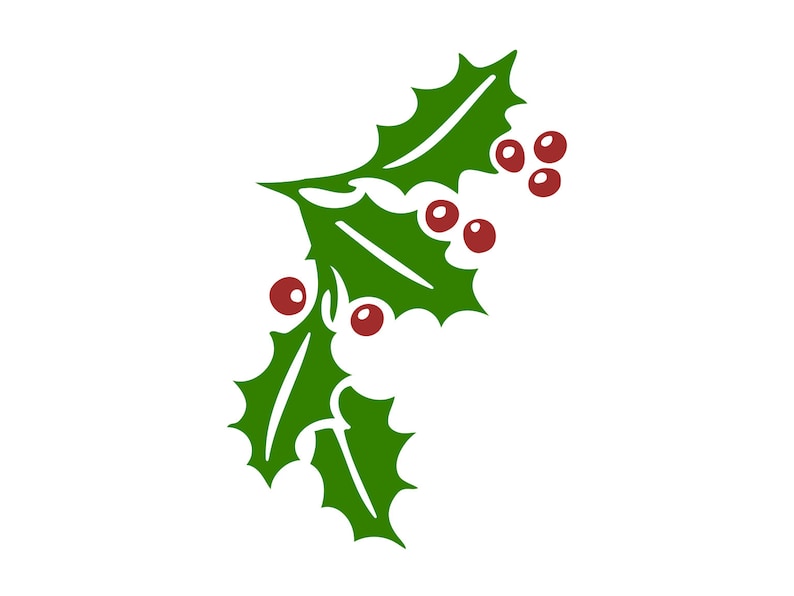 Download Holly Svg Christmas Svg Holly Berries Clipart Holly Cut ...