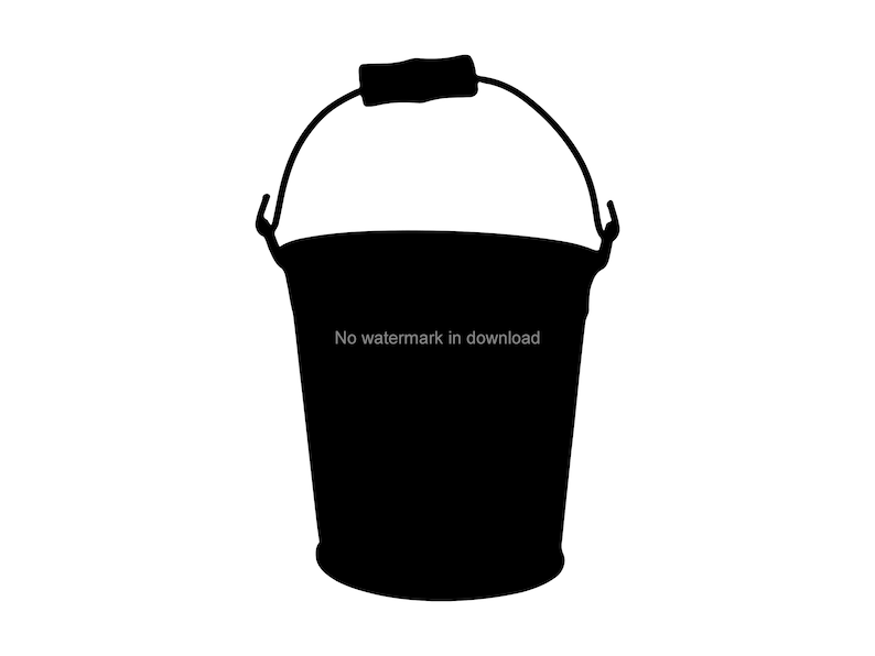 Bucket Silhouette Cut File Bucket Svg File Bucket Vector Etsy