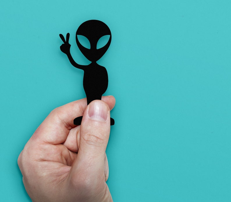 Alien Peace Sign SVG: Vinyl Cut File, Engrave Clipart (digital Download ...