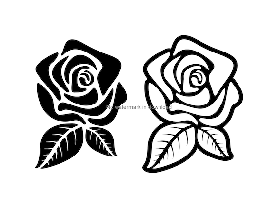 Download Rose Svg Rose Silhouette Image Rose Outline Image Rose Clip Etsy