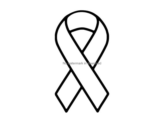 Download Cancer Ribbon Svg Cut File Cancer Ribbon Vector Image Cancer Etsy