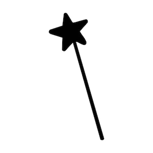 Baguette magique Svg Princesse Baguette, Silhouette Fée Princesse Clipart Dxf Couper Fichier Silhouette Fichier Cameo Clip Art Png