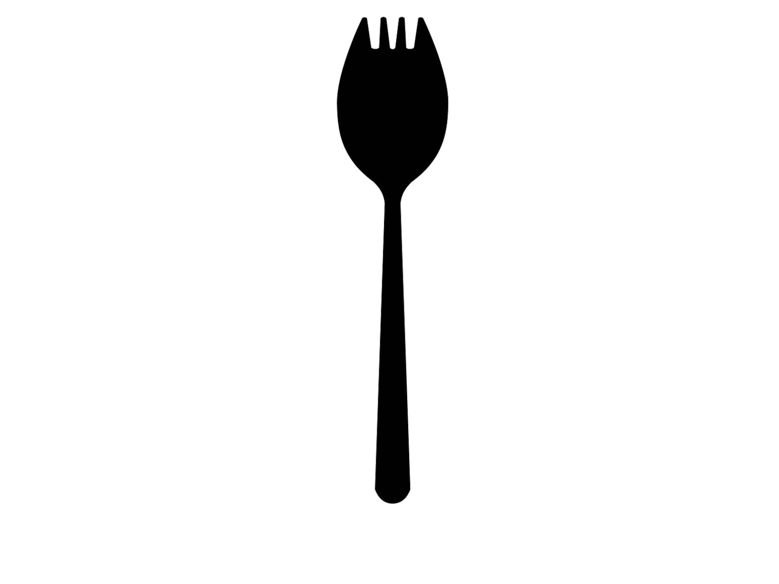 Spork Svg Spork Silhouette Spork Clipart Png Dxf Dinnerware Etsy