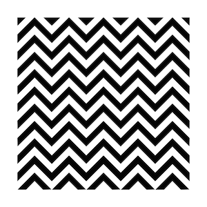 May include: Black and white chevron pattern. The pattern is made up of alternating black and white zigzags.