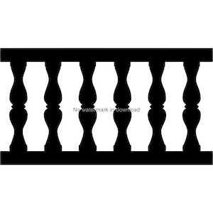 Wooden Railing Svg Vector, Wooden Railing Svg Dxf Png, Wooden Railing Dxf, Wooden Railing Svg Cutting Image