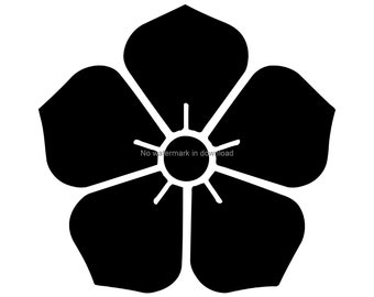 Flower Digital Clip Art, Flower Png, Flower Clipart, Flower Dxf Cut File, Flower Files For Silhouette, Flower Vector Image