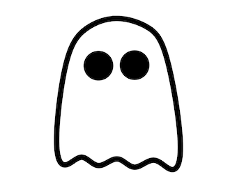 Ghost Silhouette SVG: Laser Cut File, T-shirt Vector (Digital Download)