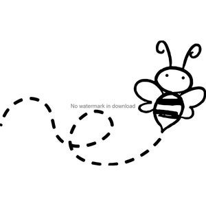 Bee SVG Cut File: Clipart Image for T-Shirts (Digital Download)