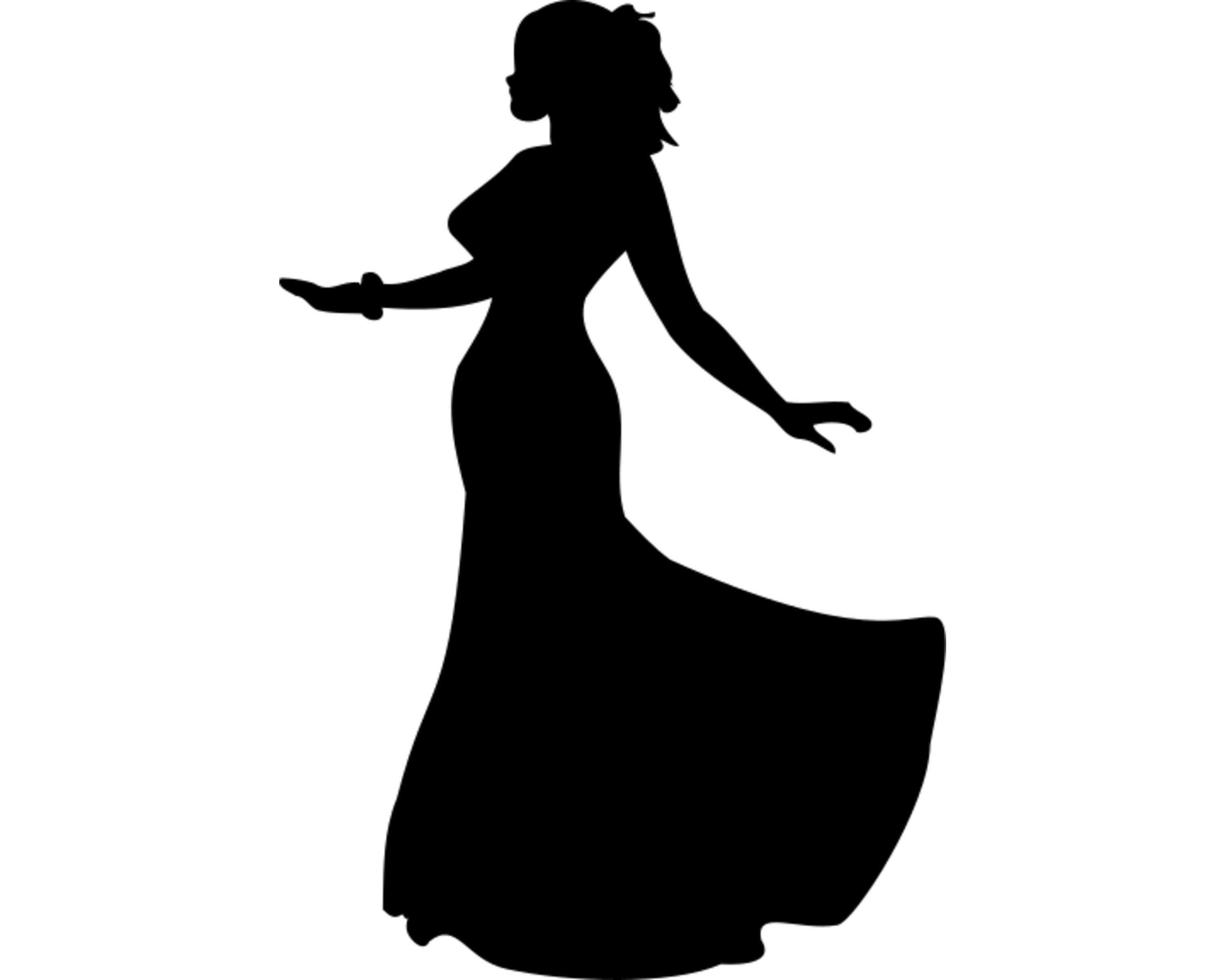 Women Dress Silhouette Clip Art