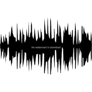 Sound Wave Svg, Musik Svg, Silhouette Plotterdatei, Clipart Svg Dxf Png, Soundwave Clip Art, Cnc Laser Cut File Tshirt Vektor Clip Art