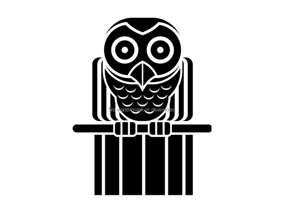 Download Free Owl Svg Instant Download Vector Clipart Image Owl Dxf File Etsy SVG Cut Files
