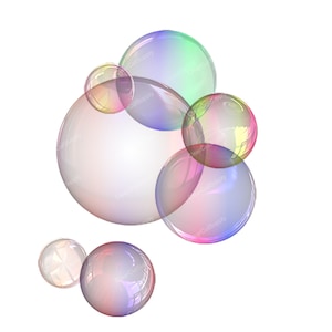 transparent bubble cluster image