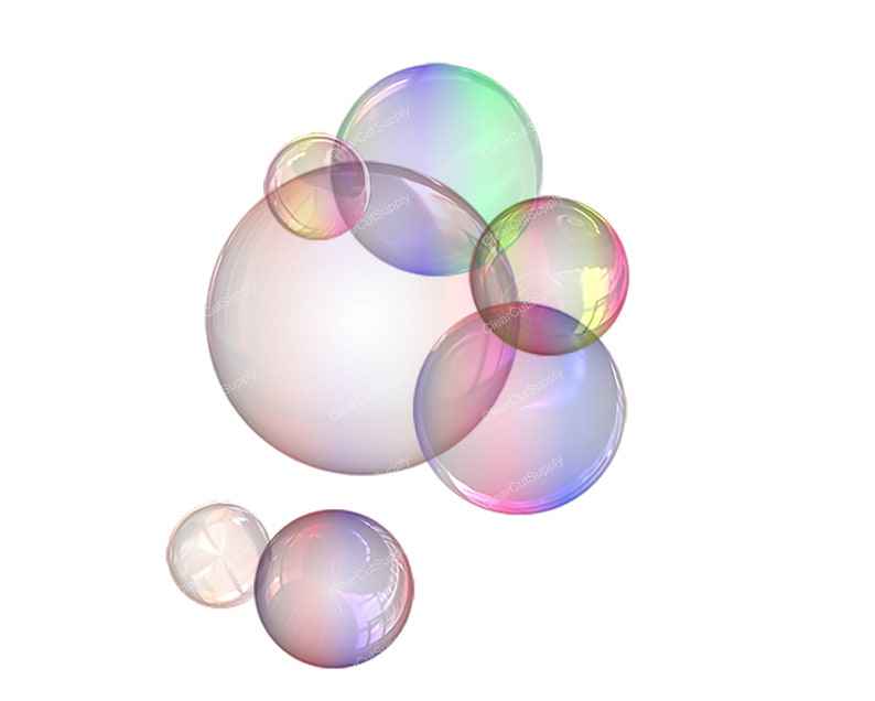 transparent bubble cluster image
