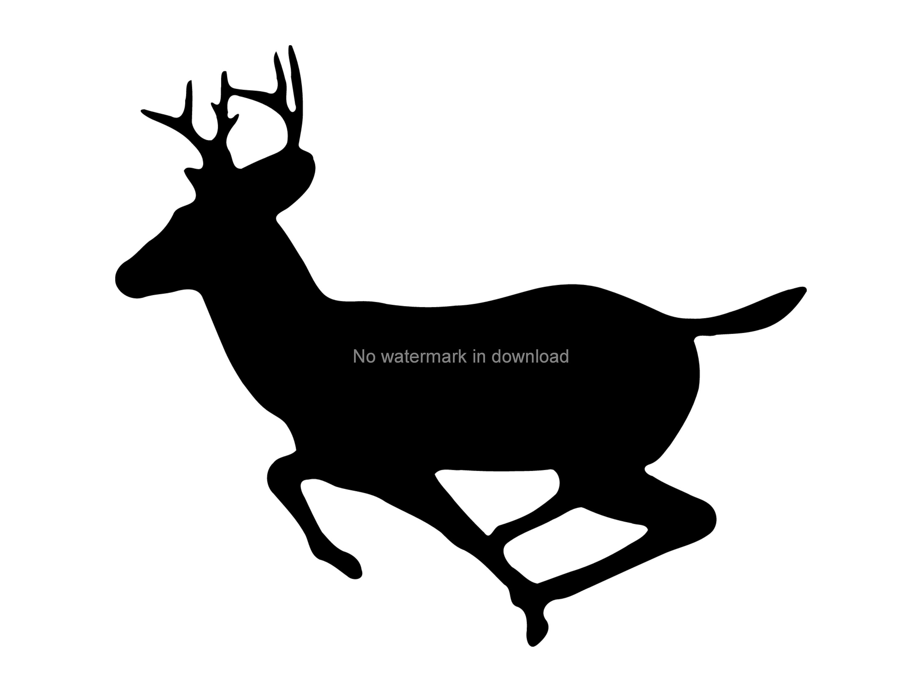 Running Deer Cutting Clipart Running Deer Clipart Svg | Etsy
