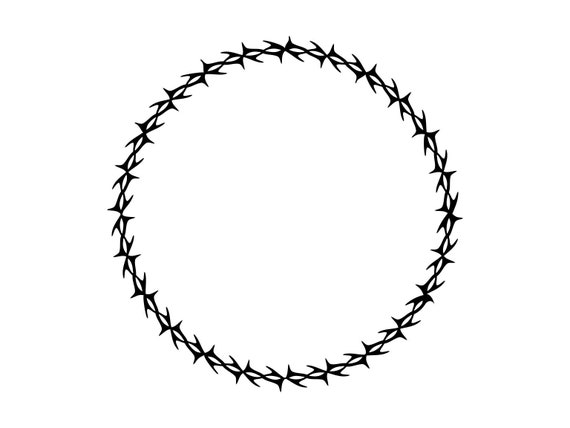 Stacheldraht Svg Stacheldraht Draht Kranz Svg Silhouette Etsy