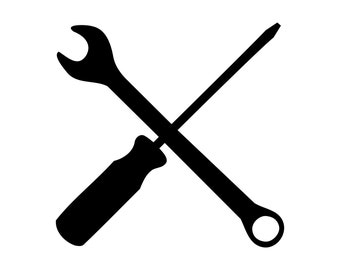 Tools Logo SVG: Wrench & Screwdriver Clipart (Digital Download)