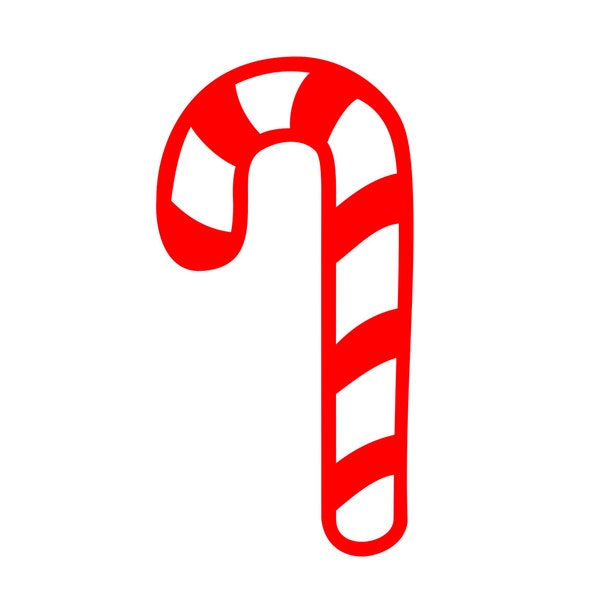 Candy Cane Svg, Candy Cane Clipart, Candy Cane Cutting File, Christmas Download, Candy Cane Clip Art Svg, Candy Cane Image File Svg Dxf Png